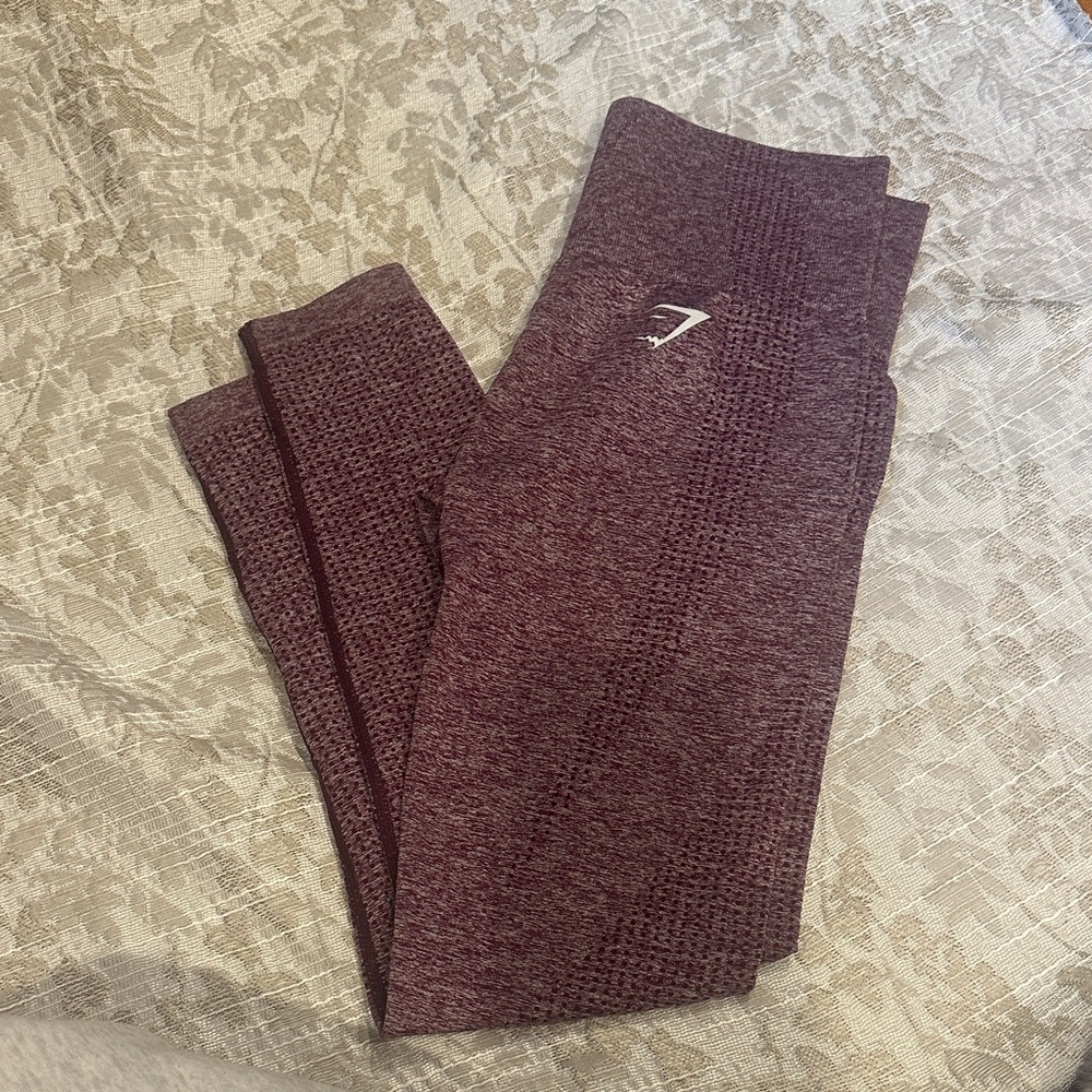 Burgundy Leggings with Logo